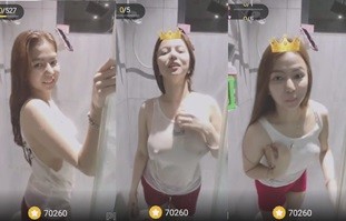 Bakat Utong Video ni Apple Nagshower ng Walang Bra