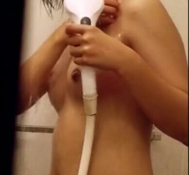 Asian girl in bath room-1