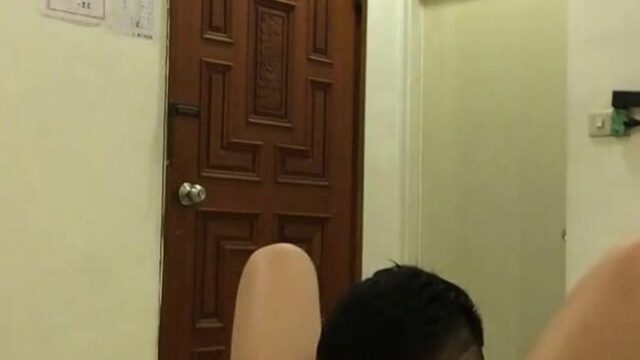 Taiwanese couple having sex in a hotel room