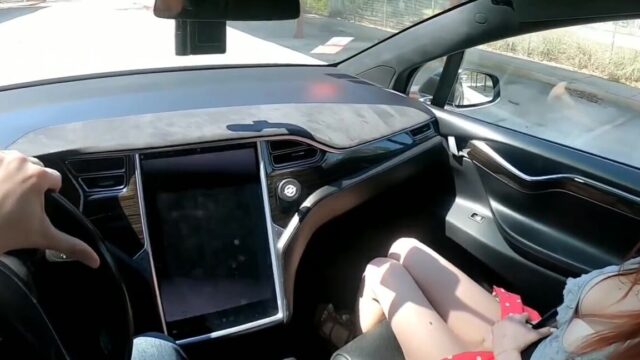 Tinder girl cums in my tesla autopilot